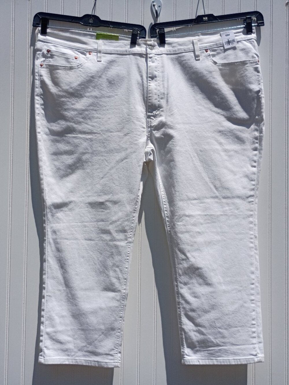NWT Men's Levi's Jeans 54 x 28 White Denim 541 Athletic Taper Levi Strauss Zip